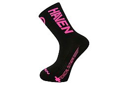 Ponožky HAVEN LITE Silver NEO LONG black/pink 2 páry